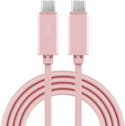 Rock USB-C to C Cable USB3.0 1 m Rose Gold (RCB0412-Rose Gold) Фото Rock USB-C to C Cable USB3.0 1 m Rose Gold (RCB0412-Rose Gold)