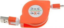 TOTO TKX-66 Flat USB cable microUSB 1m Orange Фото TOTO TKX-66 Flat USB cable microUSB 1m Orange