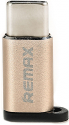 Перехідник Remax RA-USB1 Feliz (microUSB to Type-C) Gold Фото Перехідник Remax RA-USB1 Feliz (microUSB to Type-C) Gold