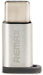 Перехідник Remax RA-USB1 Feliz (microUSB to Type-C) Silver Фото Перехідник Remax RA-USB1 Feliz (microUSB to Type-C) Silver