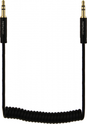 Перехідник TOTU AU03 AUX 1,5m TPE Spring Cable Black Фото Перехідник TOTU AU03 AUX 1,5m TPE Spring Cable Black