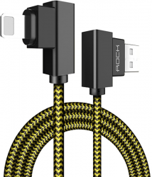 Rock Dual-end L-shape Lightning Data Cable 1M Yellow Фото Rock Dual-end L-shape Lightning Data Cable 1M Yellow