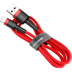 Baseus Kevlar Lightning Cable 1m Red (CALKLF-B19) Фото Baseus Kevlar Lightning Cable 1m Red (CALKLF-B19)