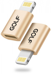 Перехідник GOLF Micro-Lightning adapter Gold Фото Перехідник GOLF Micro-Lightning adapter Gold