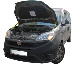 Газовий упор капота Fiat Doblo 2 (2010+) (2 шт) Фото Газовий упор капота Fiat Doblo 2 (2010+) (2 шт)