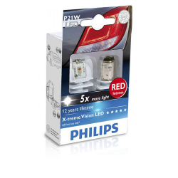 Світлодіодна лампа Philips P21W X-tremeUltinon LED Red (12898RX2) (2pcs blister) Фото Світлодіодна лампа Philips P21W X-tremeUltinon LED Red (12898RX2) (2pcs blister)