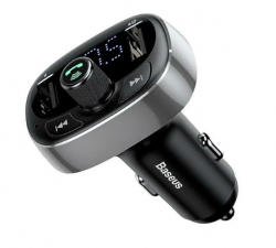 FM-модулятор Baseus T-Typed BT-MP3 2USB Black Фото FM-модулятор Baseus T-Typed BT-MP3 2USB Black