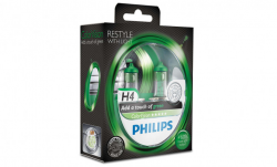 Галогенова лампа Philips H4 ColorVision Green 3350K (12342CVPGS2) (2pcs blister) Фото Галогенова лампа Philips H4 ColorVision Green 3350K (12342CVPGS2) (2pcs blister)