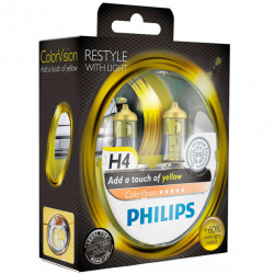 Галогенова лампа Philips H4 ColorVision Yellow (12342CVPYS2) (2pcs blister) Фото Галогенова лампа Philips H4 ColorVision Yellow (12342CVPYS2) (2pcs blister)