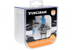 Галогенова лампа Tungsram H4 Megalight Ultra +150% 60/55W 12V 50440NXNU PB2 (2pcs blister) Фото Галогенова лампа Tungsram H4 Megalight Ultra +150% 60/55W 12V 50440NXNU PB2 (2pcs blister)