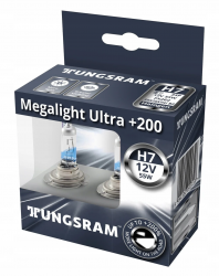 Галогенова лампа Tungsam H7 Megalight Ultra 200 12V 55W 58520XHU.2PL (2pcs blister) Фото Галогенова лампа Tungsam H7 Megalight Ultra 200 12V 55W 58520XHU.2PL (2pcs blister)